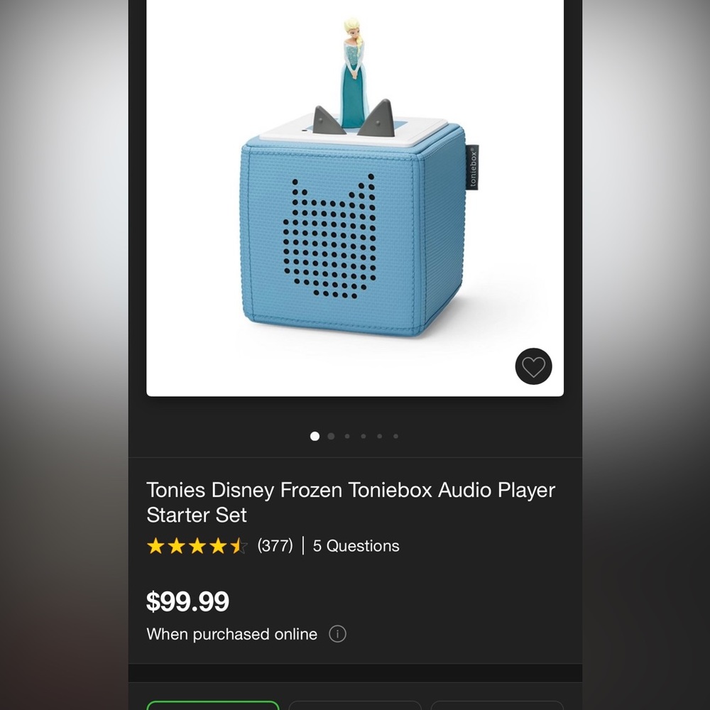 Tonies music box with Elsa Frozen figure